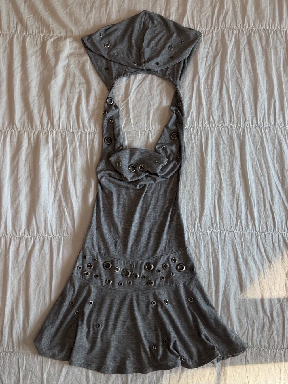 Jaded London Maxing Hooded Mini Dress With Eyelets